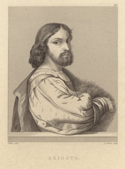 Ludovico Ariosto - Italienischer Dichter (1474-1533) von Tiziano Vecelli